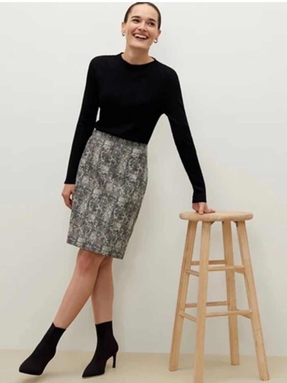 M.M.LaFleur New York sz 6 Noho Crackle Women’s Textured Pencil Skirt Lined $159